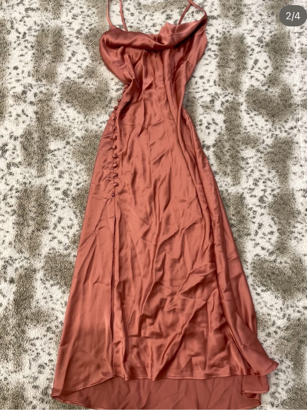 Zara cowl neck slip maxi dress - Picture 4 of 6
